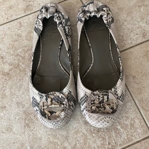 Tory Burch Snakeskin Flat